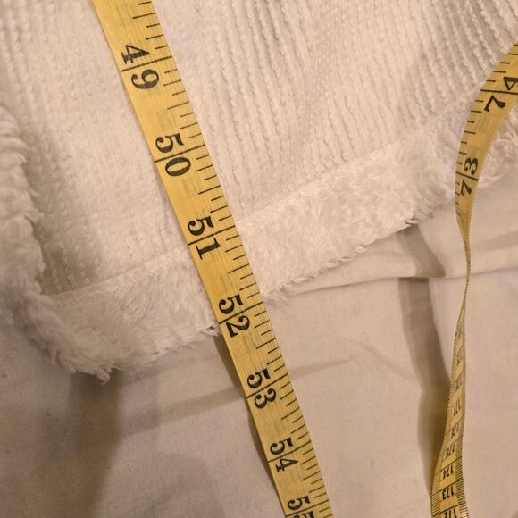 Vtg Canyon Group Bee Happy Robe Size Tag Worn M/L? White Cotton Chenille HTF - Picture 12 of 13